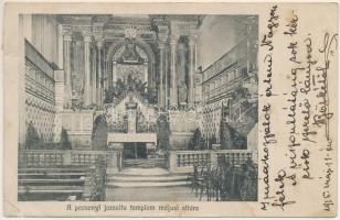 1915 Pozsony, Pressburg, Bratislava; Jezsuita templom májusi oltára / church interior, altar (EB)