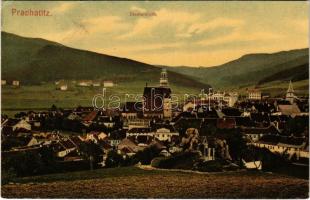 Prachatice, Prachatitz; Stadtansicht. Armenhaus / general view, almshouse (poorhouse)