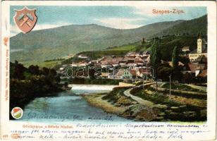 1902 Gölnicbánya, Göllnitz, Gelnica; Gölnic (Gölnitz) folyó. Feitzinger Ede 1902/12. 428. / Hnilec river (EK)