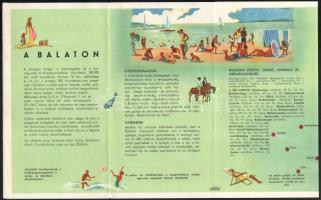 cca 1930-1940 Balatont bemutató utazási prospektus, Klösz Coloroffset