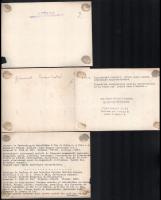 cca 1920-1930 Gyári felvételek és munkagépek, pl. pamutkártoló, 4 db fotó, részben hátoldalon felira...
