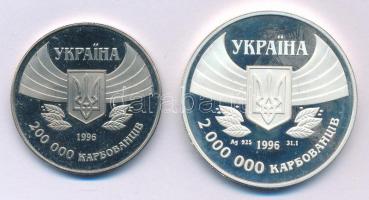 Ukrajna 1996. 200.000K Cu-Ni "A Modernkori Olimpiák 100. évfordulója" + 1996. 2.000.000K A...