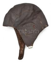 1942 M. Kir. Honvédség - M1935 báránybőr hajózó fejvédő / haube. Ottenreiter Károly kesztyűs és bőrá...