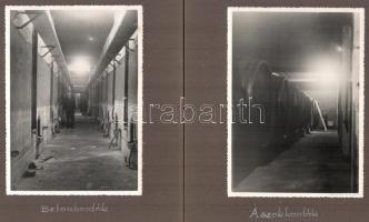 cca 1930 Bácsalmás, M. Kir. Állami Borpince, 21 db fotót tartalmazó fotóalbum, feliratozva, széteső ...