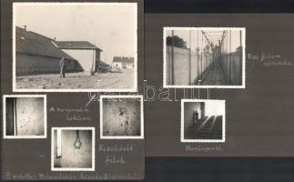 cca 1930 Bácsalmás, M. Kir. Állami Borpince, 21 db fotót tartalmazó fotóalbum, feliratozva, széteső ...