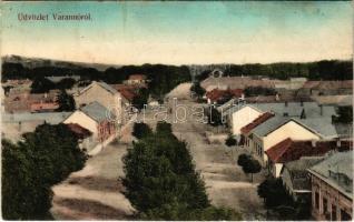 1914 Varannó, Vranov nad Toplou; Fő utca. Spira Ábrahám kiadása / main street (fl)