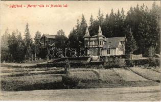 1913 Iglófüred, Spisská Nová Ves Kupele, Novovesské Kúpele; Mercur villa és Mariska lak. Wlaszlovits Gusztáv kiadása / villas