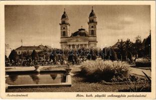 Szatmárnémeti, Szatmár, Satu Mare; Római katolikus püspöki székesegyház, park / cathedral, park (EK)