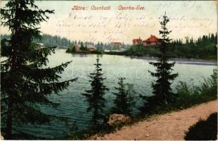 1905 Tátra, Magas Tátra, Vysoké Tatry; Csorbató Cattarino S. kiadása 1905. 195. / Csorber-See / lake (Rb)