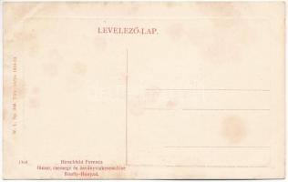 Bánffyhunyad, Huedin; Kalotaszegi Takarékpénztár, gyógyszertár, Csoma Sándor üzlete. W.L. Bp. 356. H...