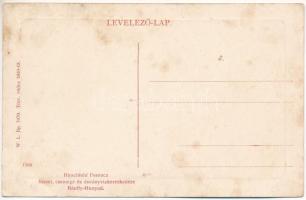 Bánffyhunyad, Huedin; Fő tér, templom, Kovaltsik József üzlete. W.L. Bp. 7079. Hirschfeld Ferenc kia...