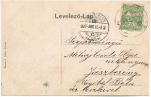 1907 Pankota, Pancota; Csiky Gergely utca és Fő út, üzletek. Menczer A. Adolf kiadása / street view,...