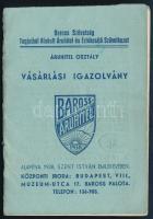 1941 Baross Szövetség Tagjaiból Alakult Áruhitel és Értékesítő Szövetkezet vásárlási igazolványa Patai József László részére, 50f okmánybélyeggel