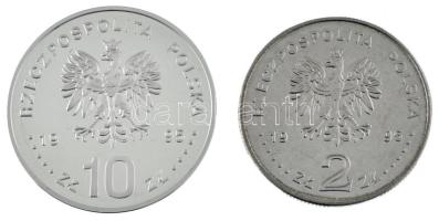 Lengyelország 1995. 2Zl Cu-Ni "Az Olimpiai Játékok 100. évfordulója" + 10Zl Ag "Az Ol...
