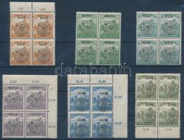 Kolozsvár 1919 6 db 4-es tömb / 6 block of 4. Signed: Bodor