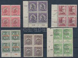 Kolozsvár 1919 6 db 4-es tömb / 6 block of 4 Signed: Bodor