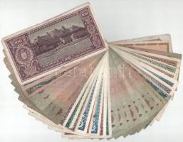 34db-os vegyes Pengő bankjegy tétel T:F,VG