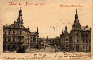 1900 Kolozsvár, Cluj; Wesselényi Miklós utca. Kováts P. fiai kiadása / street