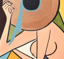 Forray Nóry (1968-): Incognito II., 2023. Akril, vászon, jelezve jobbra lent. Hátoldalán autográf fe...