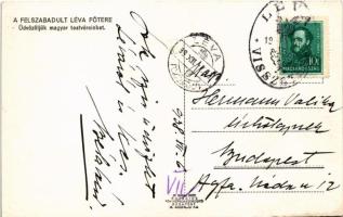 1938 Léva, Levice; bevonulás, Fő tér, piac, Városháza, Pál L., Ignác Trebitsch, Singer, Vámos üzlete...