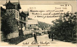 1903 Tusnád-fürdő, Baile Tusnad; Posta út. Brunner Lajos kiadása / street