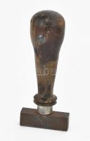 cca 1900 Rákosliget vasúti bélyegző fém :5 cm, m. 12 cm