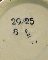 Német makkmintás ónfedeles sörös korsó. Jelzett, alján anyaghibákkal, m: 14 cm