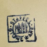 Fácánmintás kőkerámia dísztál. Jelzett, tűzhibával, d: 25,5 cm