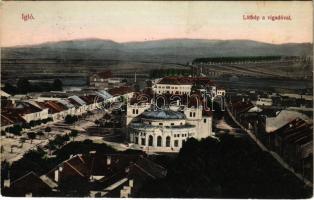 1913 Igló, Zipser Neudorf, Spisská Nová Ves; Látkép a vigadóval. Dörner Gyula kiadása / general view with the concert hall (fl)