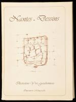 Yves Gaudronneau: Nantes-Dessins. 17 db reprodukciót tartalmazó mappa. Kiadói papírmappában, 22x16 cm