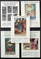 5 db német képeslap aukciós katalógus 1977-1980 közötti időszakból: International Bildpostkarten Auk...