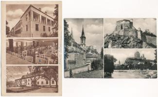 14 db RÉGI és MODERN magyar város képeslap a Dunakanyarból, vegyes minőségben