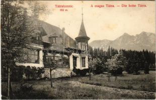 1913 Tátralomnic, Tatranská Lomnica (Magas-Tátra, Vysoké Tatry); villa. Kuszmann Gyula kiadása / villa (EB)