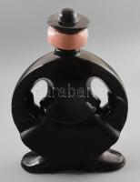 Csikós. Figurális pálinkás butella. Jelzés nélkül, kis kopással, m: 32 cm