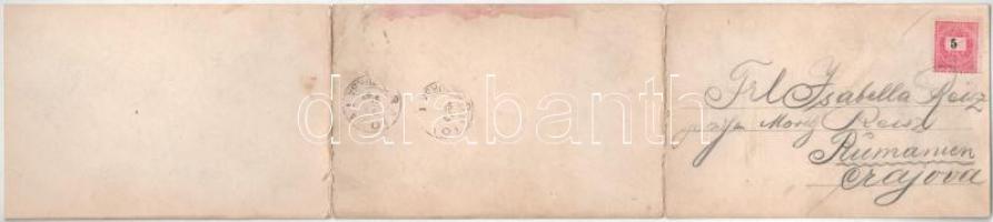 1899 (Vorläufer) Miskolc, 3-részes kihajtható képeslap. Kereskedelmi és Iparkamara, Szemere Bertalan...