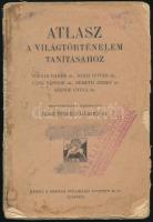 cca 1914 Atlasz a világtörténelem tanításához. Szerk.: Kogutowicz Károly. Bp., Magyar Földrajzi Intézet Rt., 57+(2) p. Kiadói papírkötés, erősebben sérült, a gerincén javított, helyenként foltos.