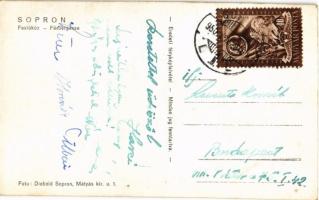 Sopron, Festőköz este télen, Zutrum Ferenc mészáros és hentes üzlete. Diebold Foto