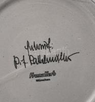 Franz Herb söröskorsó. Jelzett, hibátlan, ón fedéllel, m: 21,5 cm