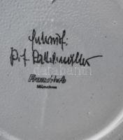 Franz Herb söröskorsó. Jelzett, hibátlan, ón fedéllel, m: 22,5 cm