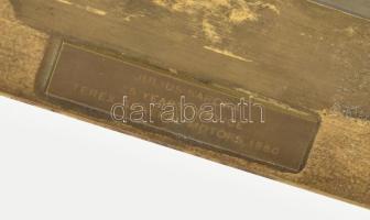 Hamilton kvarc óra és időjárás állomás. USA, 1980 General Motors 5 éves ajándék. Réz testtel, 20x10 ...