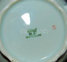 3db EPIAG D.F. Deutschland jelzésű és sorszámmal ellátott porcelán tejkiöntő, teás kancsó és ovális ...
