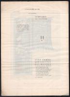 cca 1900 A Gutkeled-biblia egy lapja, színes nyomat, a Magyar Nemzet Története melléklete, hajtva, saroktörésekkel, 35x25,5 cm