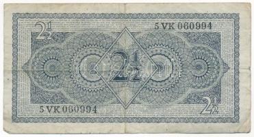 Hollandia 1949. 2 1/2G "5 VK 060994" T:F
Netherlands 1949. 2 1/2 Gulden "5 VK 060994...