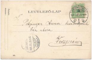 1908 Marosvásárhely, Targu Mures; Széchenyi tér, József Emil, Schwartz János, Hary Géza, Szalmásy Gy...