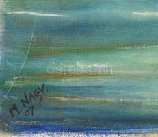 M Nagy jelzéssel: Vitorlás. Olaj, vászon, faroston. 40,5x49,5 cm