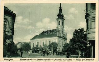 Budapest I. Krisztina tér, templom, takarékpénztár