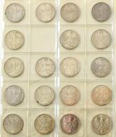 NSZK 1956-1974. 5M Ag (54xklf) berakólapokra rendezve négygyűrűs kisalakú mappában, 1965 és 1966 val...