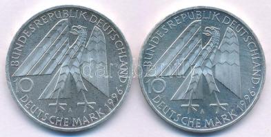 Németország 1996A 10M Ag "150 éve alakult a Kolping mozgalom" (2x) T:UNC
Germany 1996A 10...
