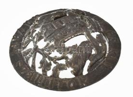 Cs. és kir. udvari szállító, réz, címeres dísz, embléma. d: 11 cm