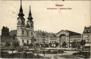 1911 Budapest I. Batthyány tér, vásárcsarnok, templom (fl)